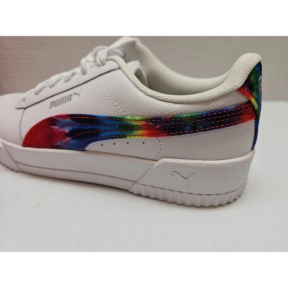 PUMA‎ Carina Tie Dye Espadrilles Women's Sneakers White/Metallic Silver Size 9